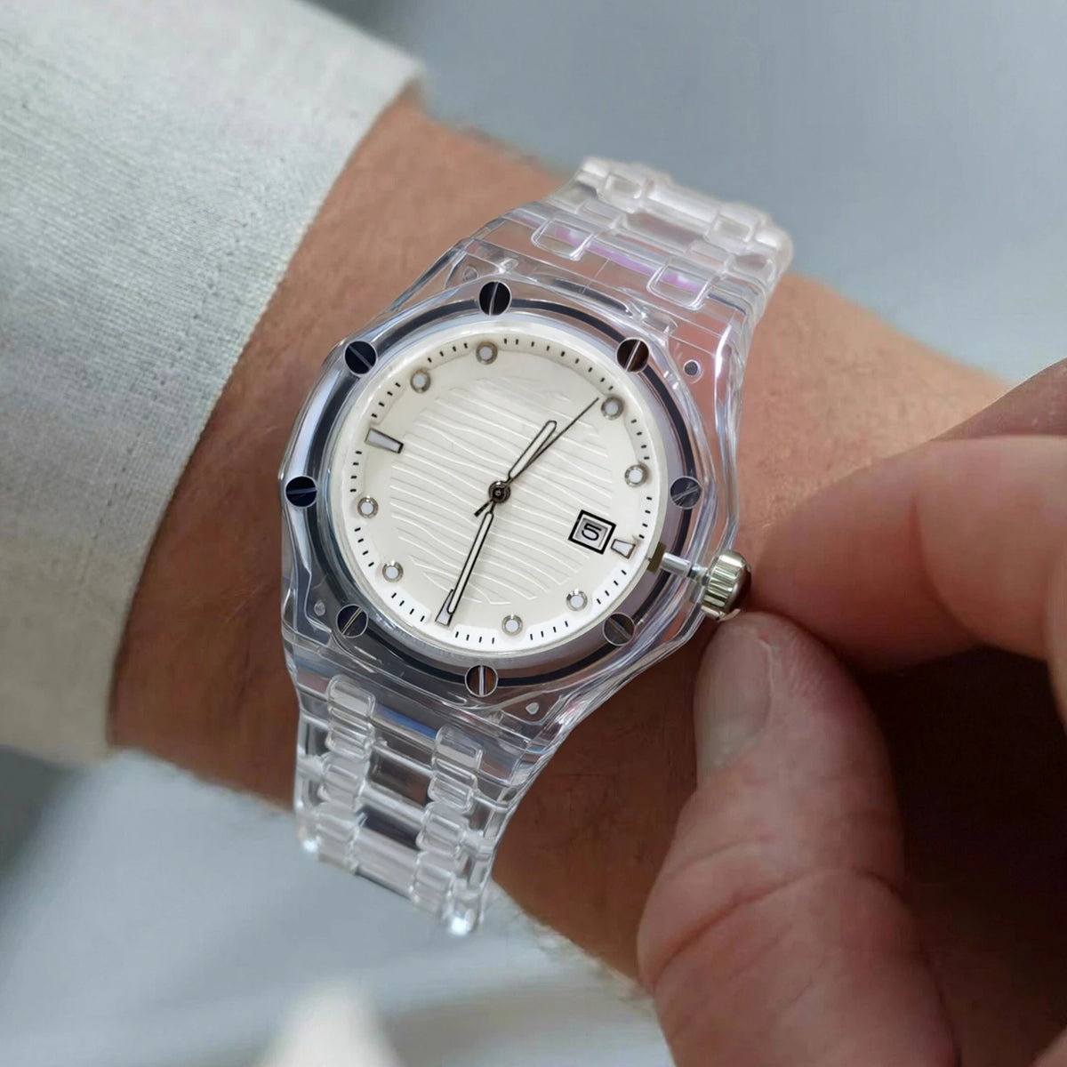 Lucent Clear Resin Watch