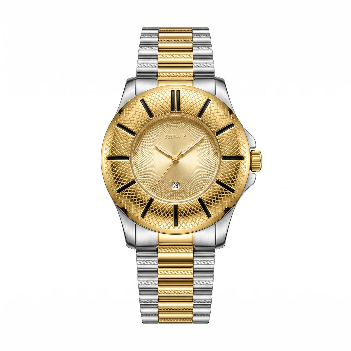 Foster Textured Bezel Watch