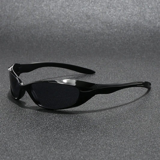Axel Sport Wrap Sunglasses in Black Smoke