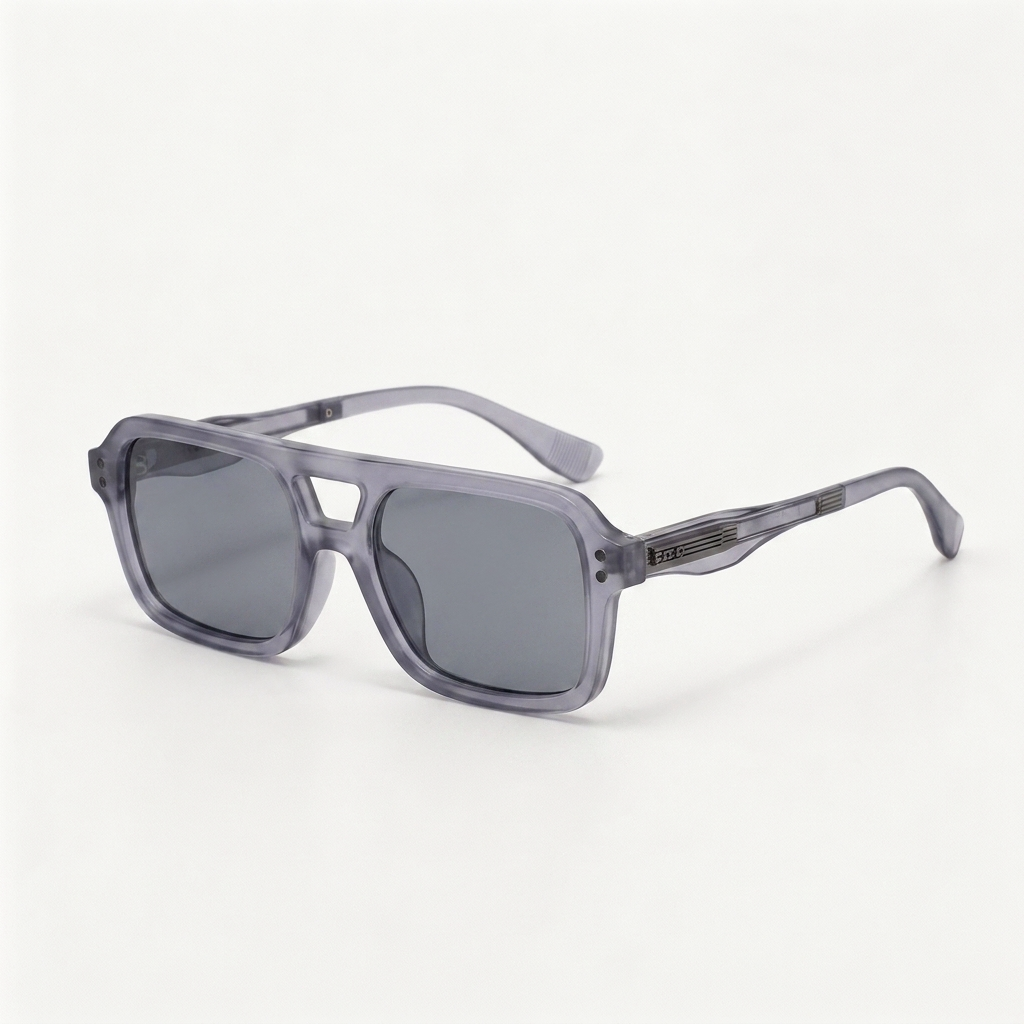 Lennox Clear Gunmetal Gray — angled