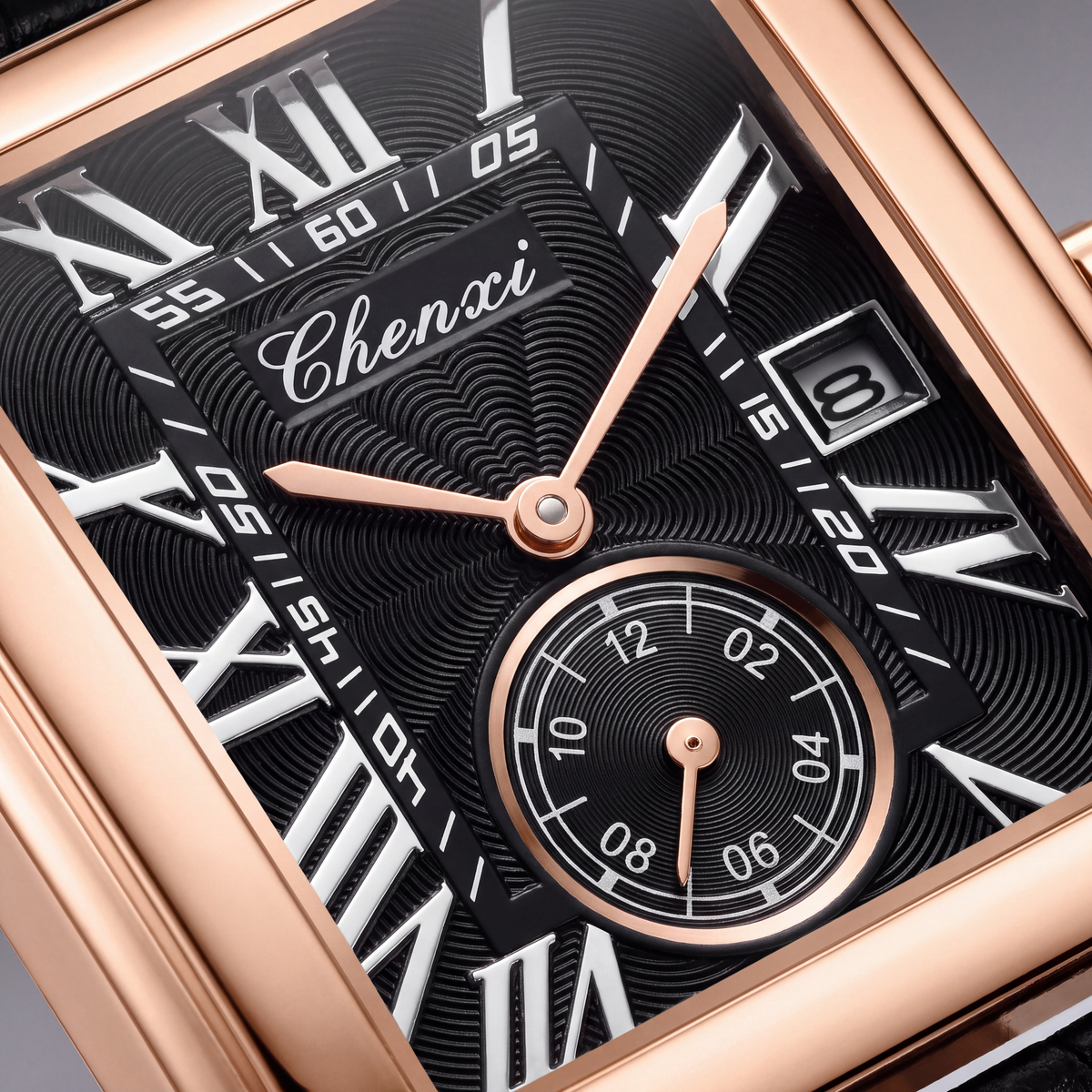 Truman Leather Rectangle Watch