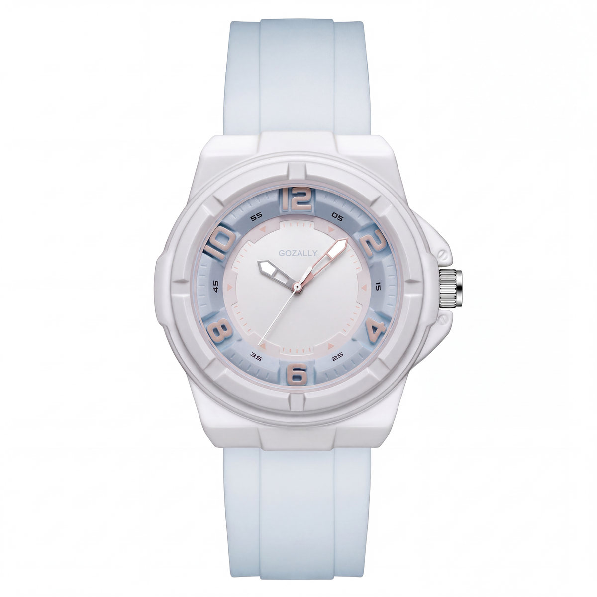 Willa Silicone Watch in White / Blue