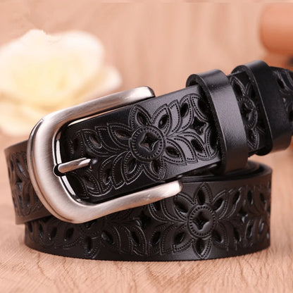 Everett Floral Leather Belt