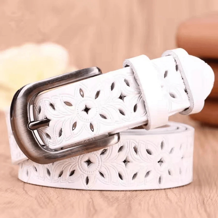 Everett Floral Leather Belt
