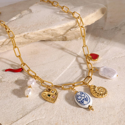 Cosima charm choker styled flat lay