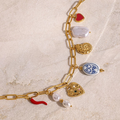Cosima charm choker charms detail