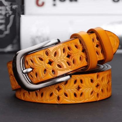 Everett Floral Leather Belt