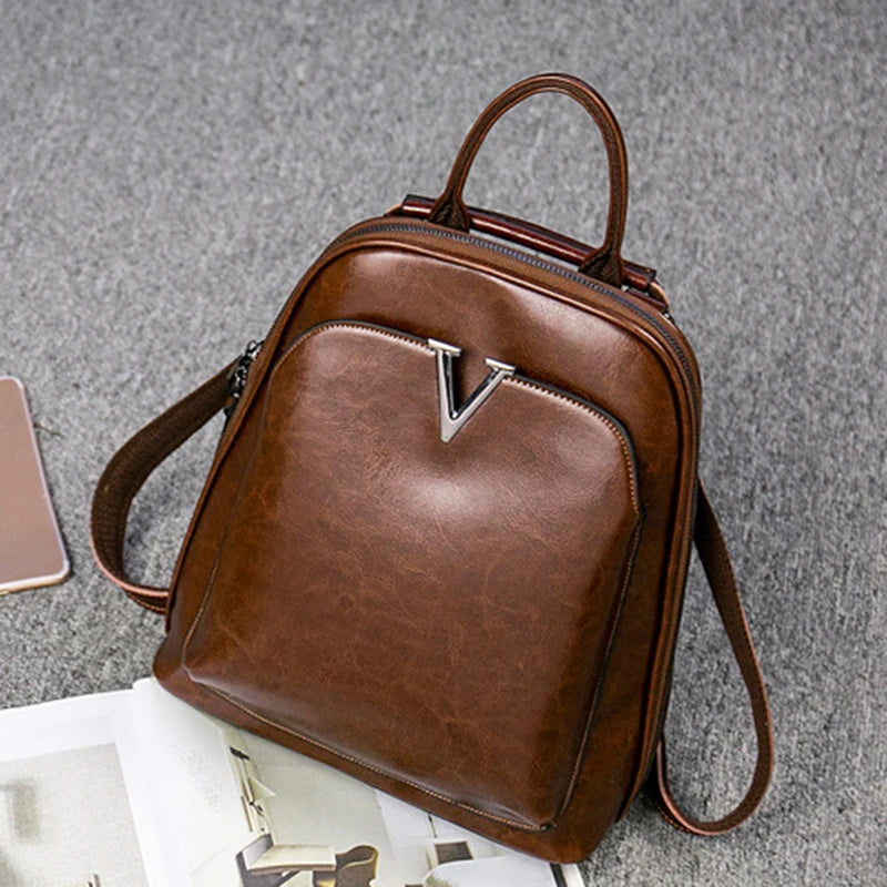 Everly Genuine Leather Backpack