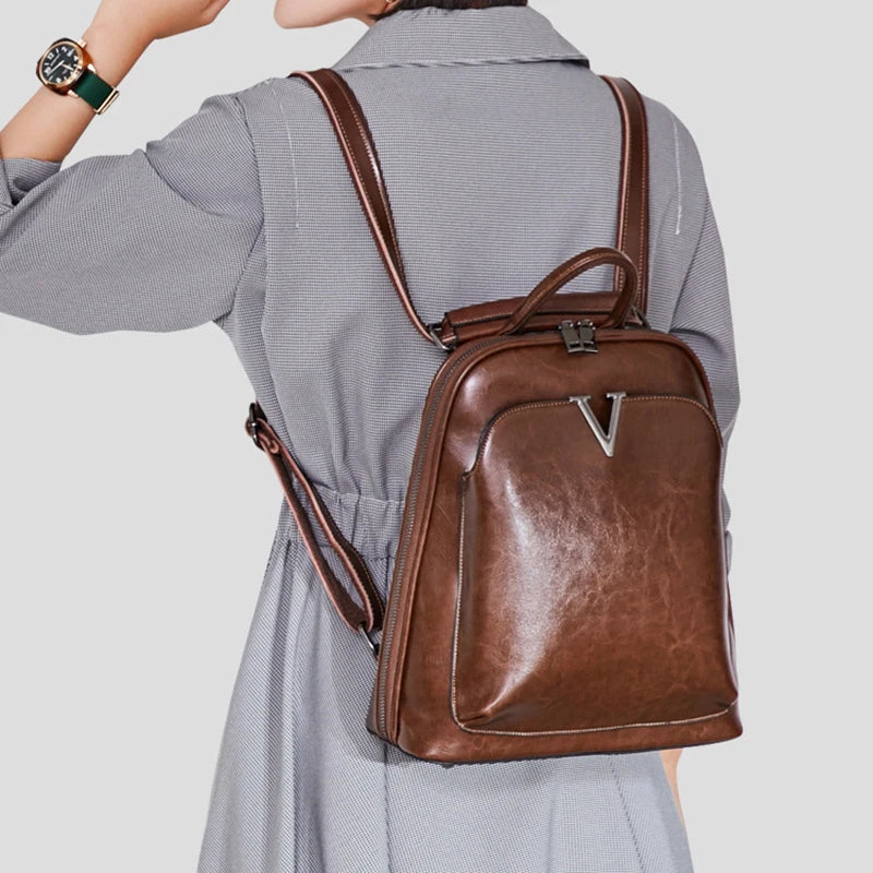 Everly Genuine Leather Backpack