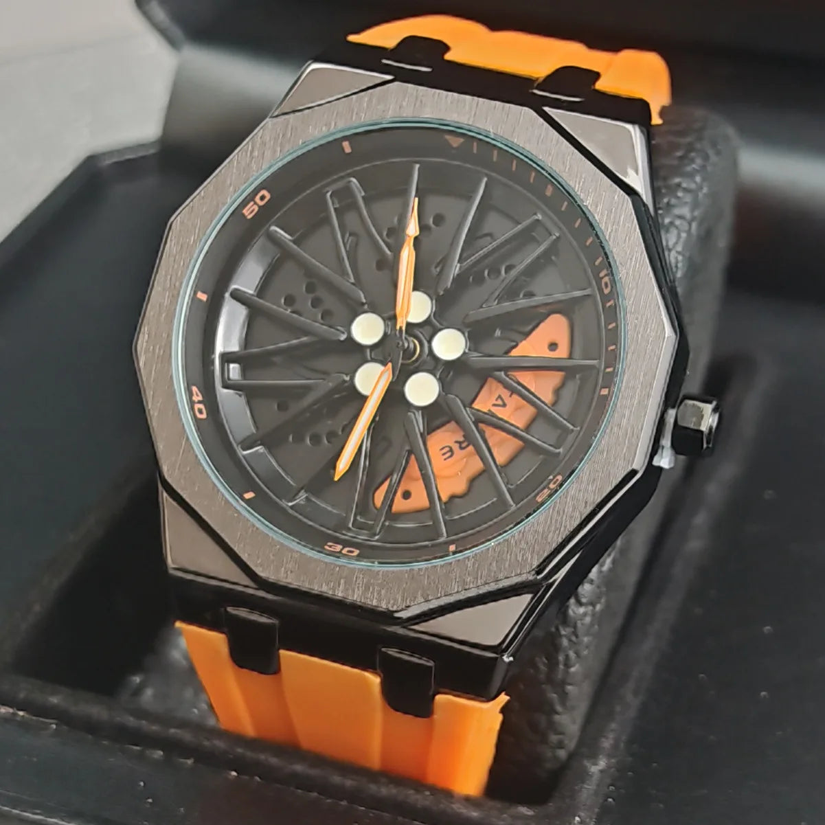 Dax Octagon Sport Watch in Blaze Orange