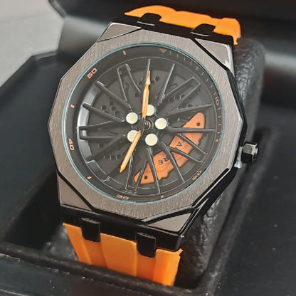 Dax Octagon Sport Watch in Blaze Orange