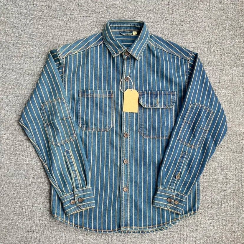 HUDSON STRIPED DENIM SHIRT
