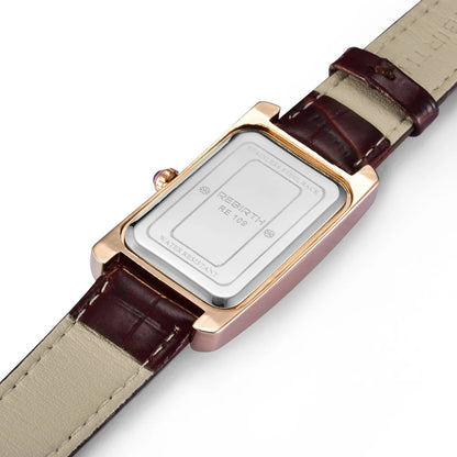 Marlow Rectangular Leather Watch