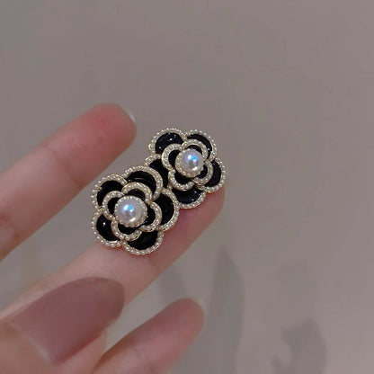 Pearl Camellia double flower studs
