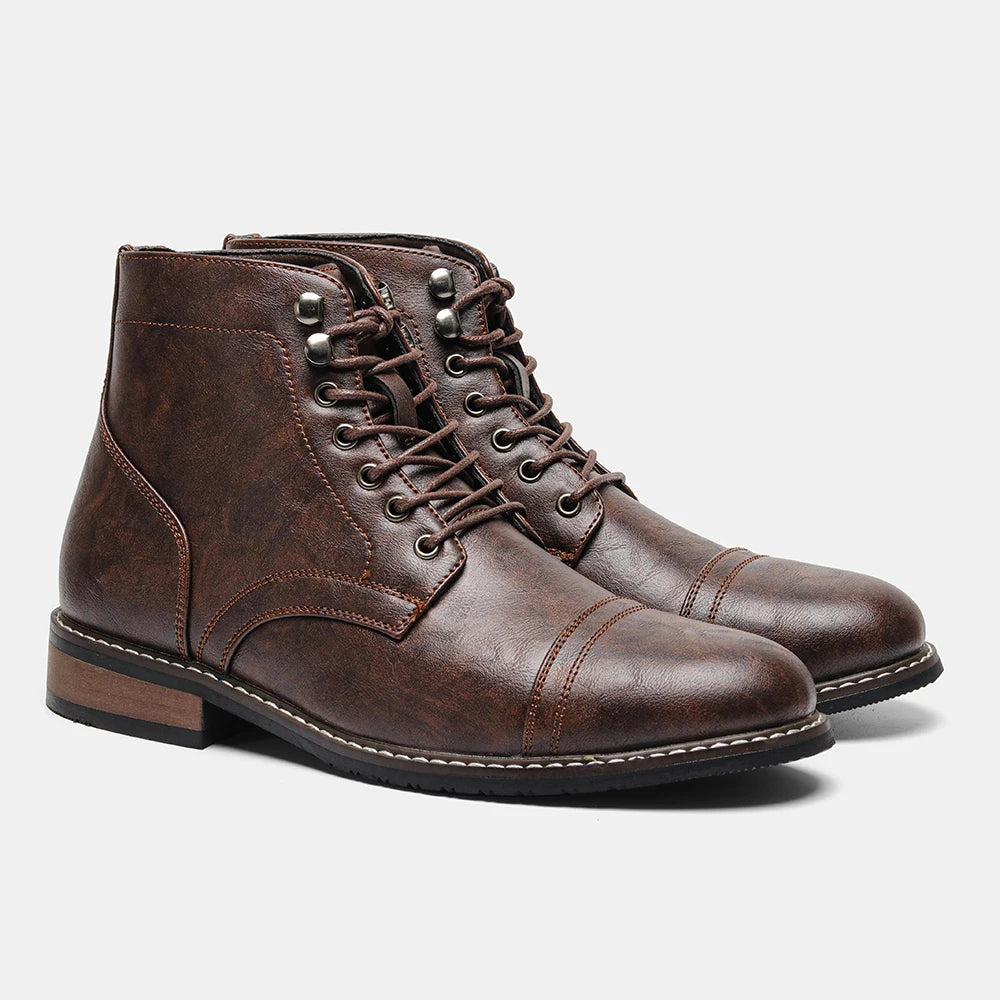 Hartley Cap-Toe Ankle Boots