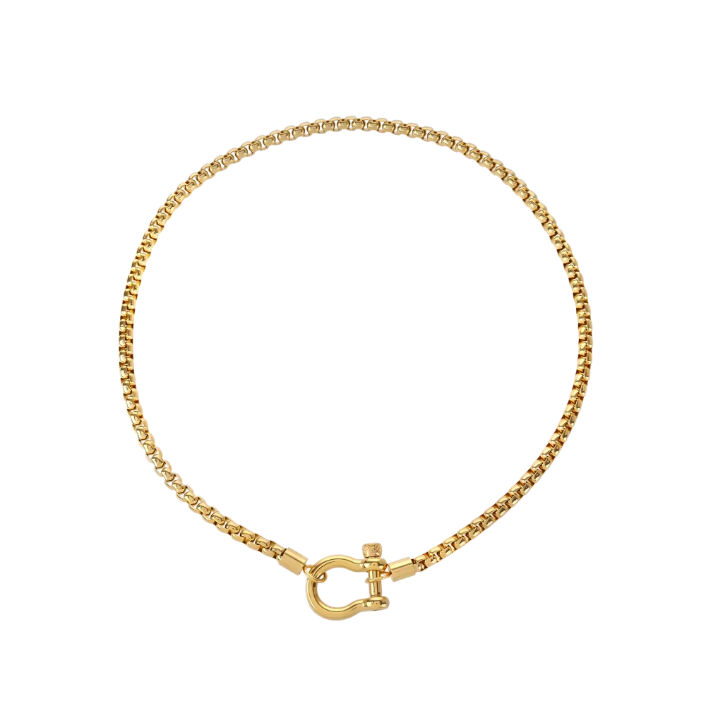 Lido gold horseshoe necklace