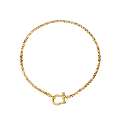 Lido gold horseshoe necklace