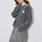 MARIBEL FLORAL KNIT CARDIGAN