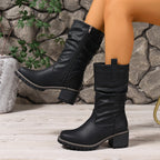 SOREN LEATHER MID-CALF BOOTS