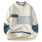 ARLO PATCHWORK KNIT CREW