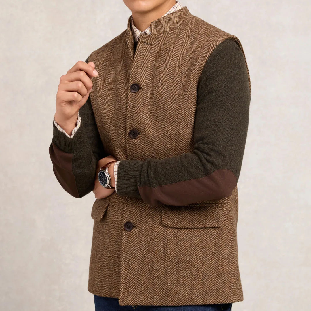 HARLOW HERRINGBONE VEST