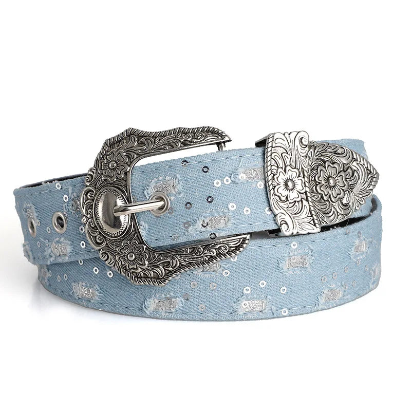 Willow Rhinestone Buckle Belt