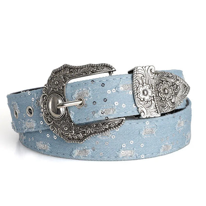 Willow Rhinestone Buckle Belt