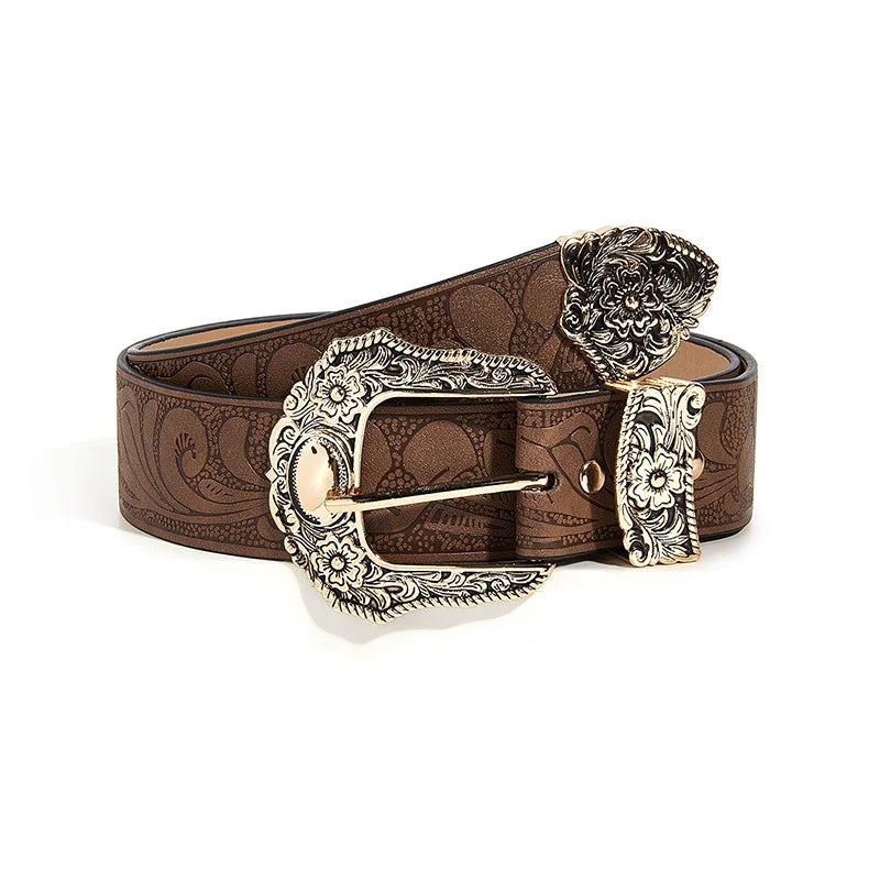 Cheyenne Engraved Buckle Belt