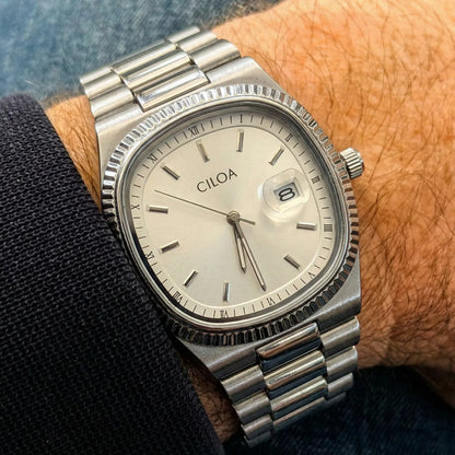Archer Square Steel Watch