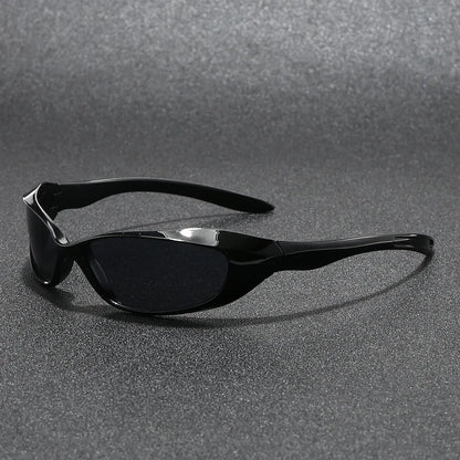 Axel Sport Wrap Sunglasses in Black Smoke