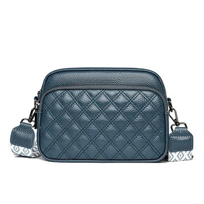 Wren genuine cowhide leather crossbody bag in Blue