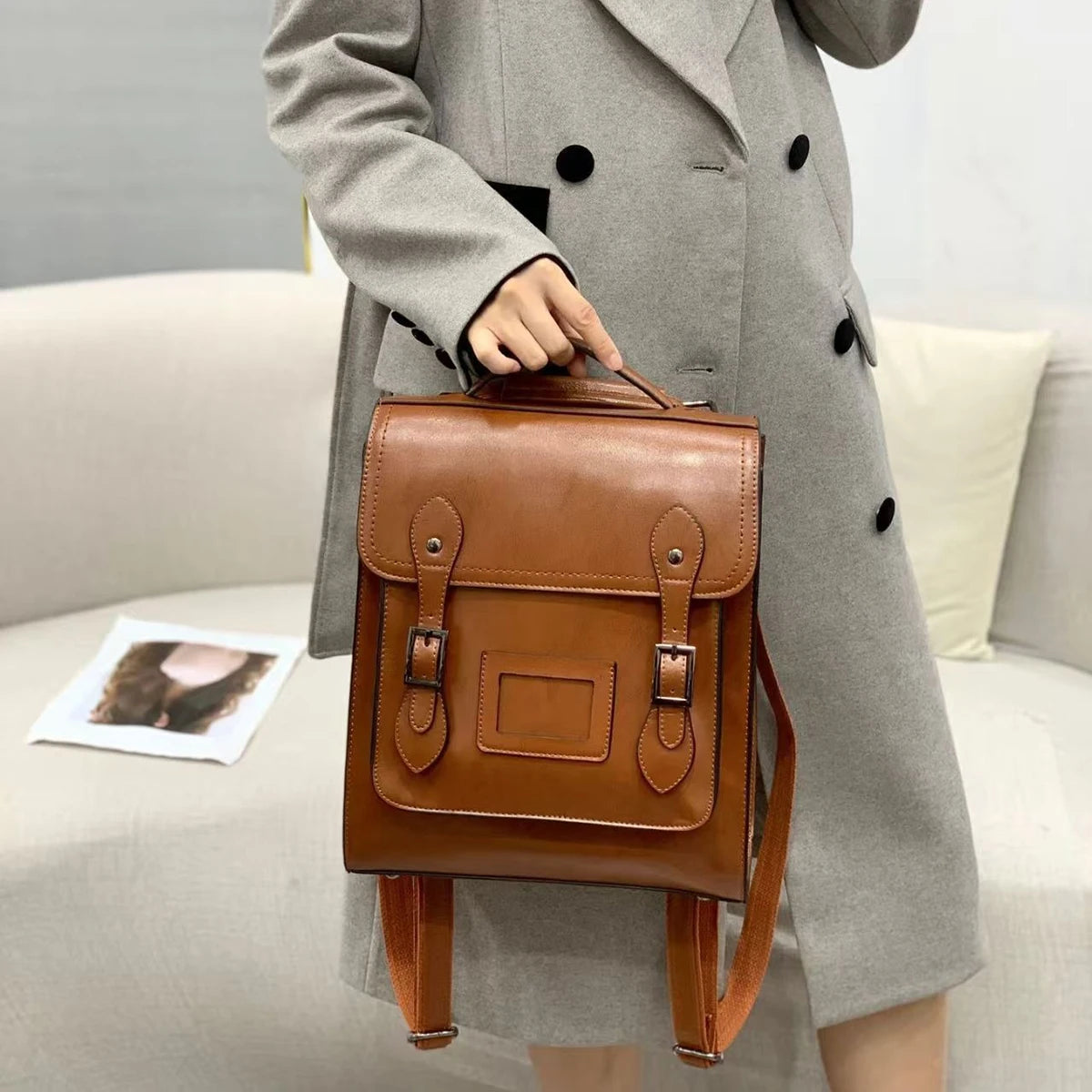 Elowen Genuine Leather Backpack