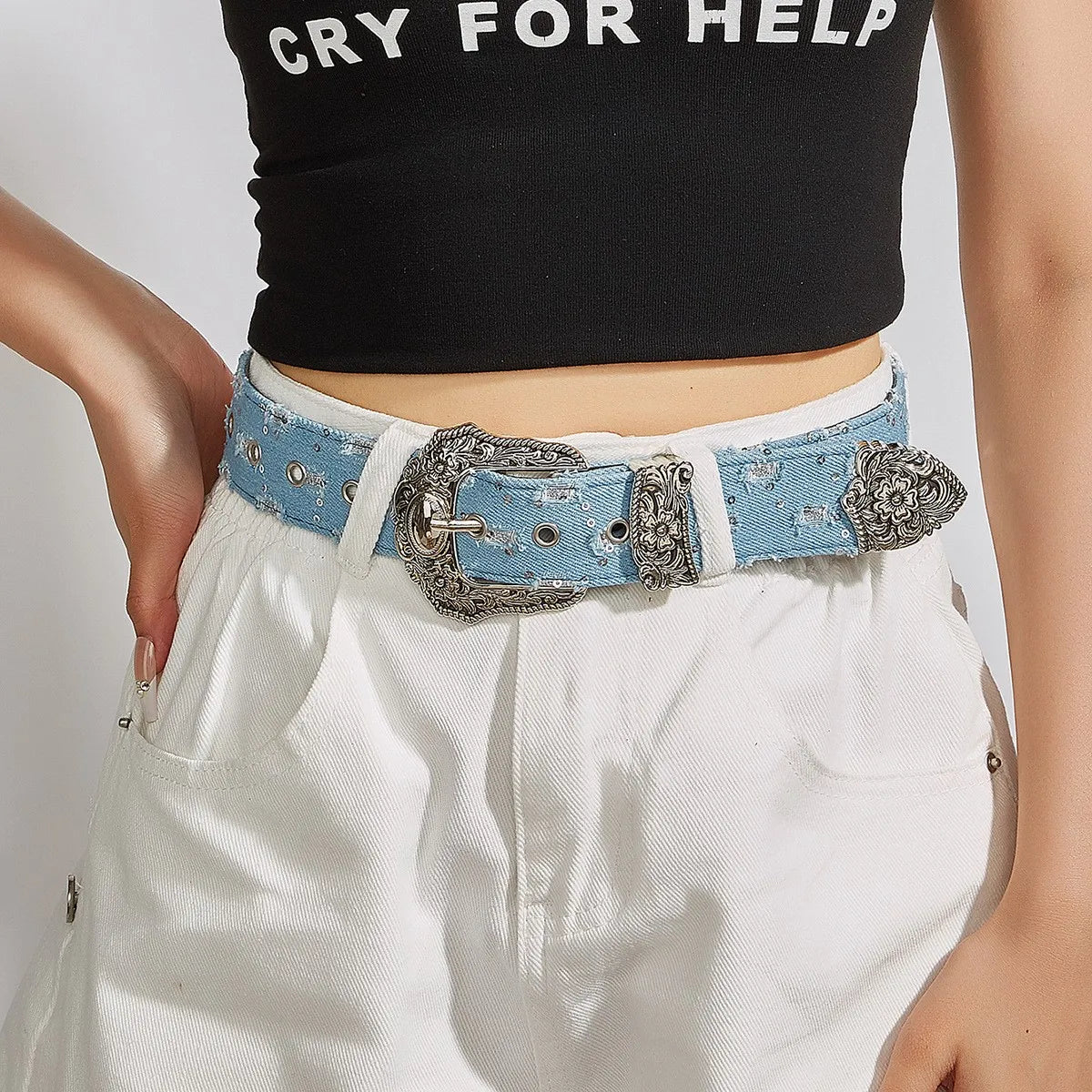 Willow Rhinestone Buckle Belt