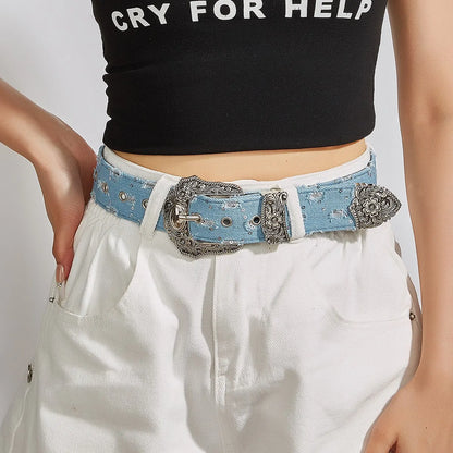 Willow Rhinestone Buckle Belt