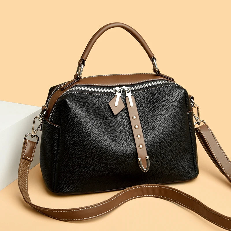 Genevieve genuine cowhide leather tote