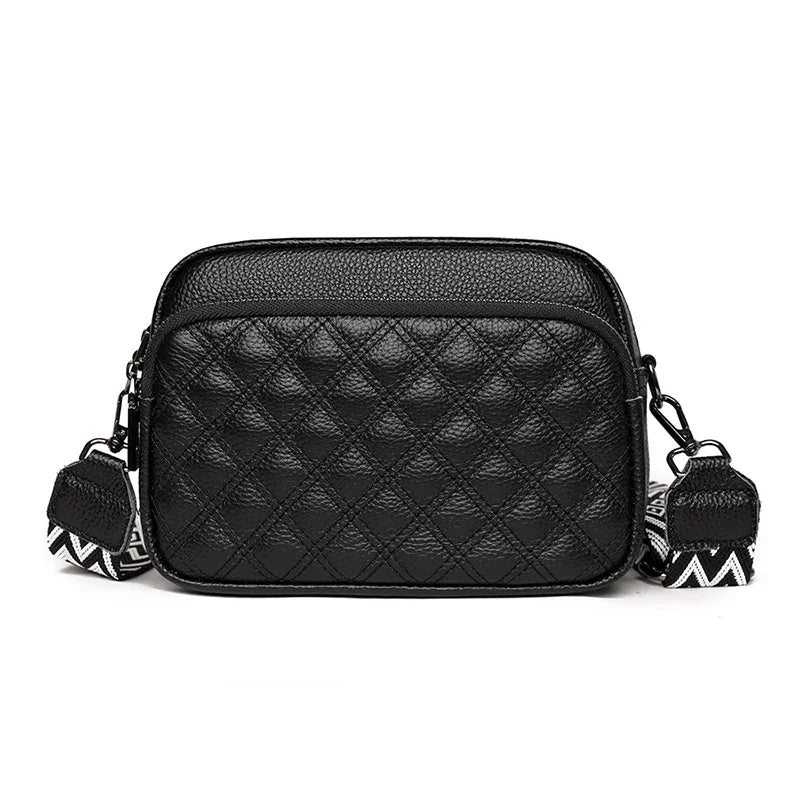 Wren genuine cowhide leather crossbody bag in Black