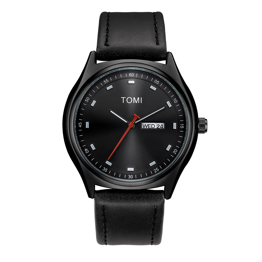Emerson Minimalist Calendar Watch in All Black