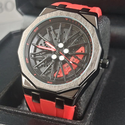 Dax Octagon Sport Watch in Racing Red