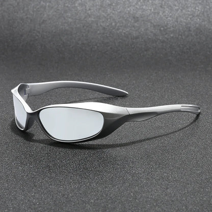 Axel Sport Wrap Sunglasses in Silver Chrome