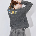 MARIBEL FLORAL KNIT CARDIGAN