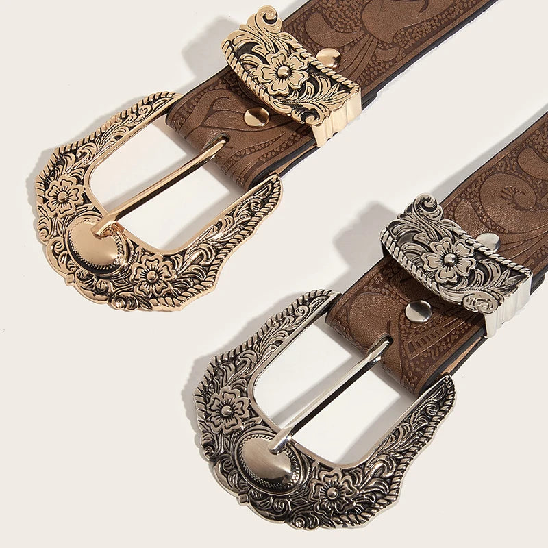 Cheyenne Engraved Buckle Belt