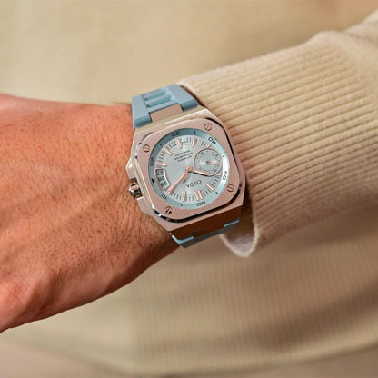 Crosby Blue Silicone on-wrist