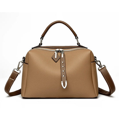 Genevieve tote in Dark Khaki