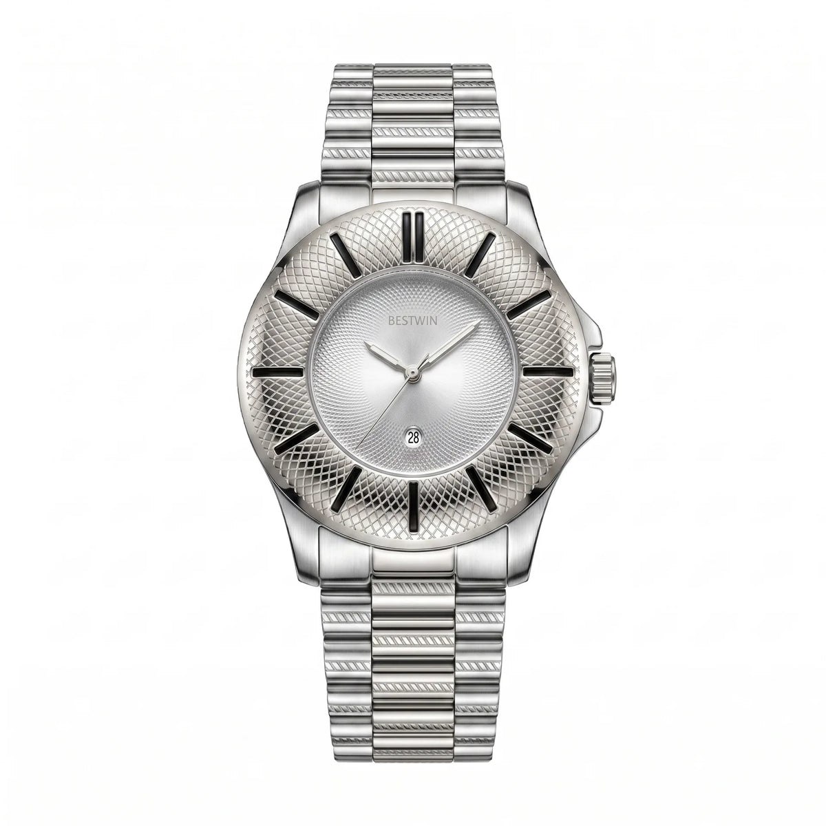 Foster Textured Bezel Watch