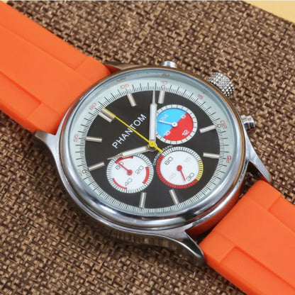 Corsa Racing Chronograph Watch top down view of the chronograph subdials