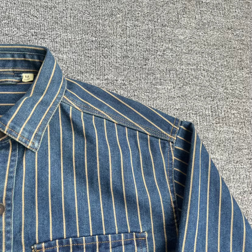HUDSON STRIPED DENIM SHIRT