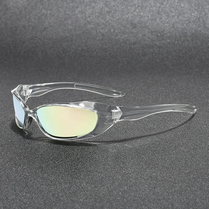 Axel Sport Wrap Sunglasses in Clear Gold