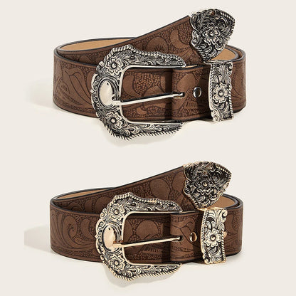 Cheyenne Engraved Buckle Belt