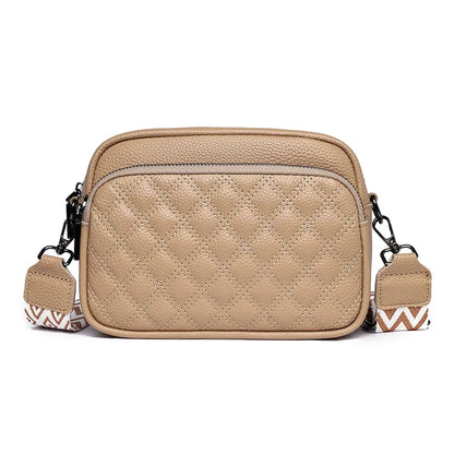 Wren genuine cowhide leather crossbody bag in Khaki