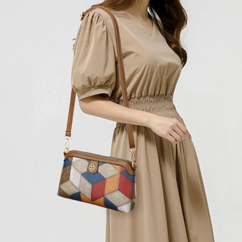 Indie woven crossbody, styled on model
